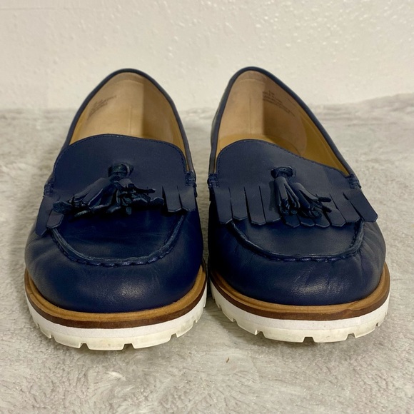 Talbots Navy Blue Leather Loafers Women’s Size 9.5M - Picture 4 of 9